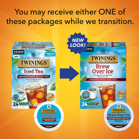 Twinings Brew Over Ice K-Cup pod ready to brew a quick, crisp tea.