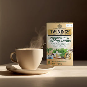 Brewing Twinings Peppermint & Creamy Vanilla for a 4-5 minute steep