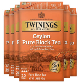 Twinings Ceylon Pure Black Tea bags ready for a quick, flavorful brew.