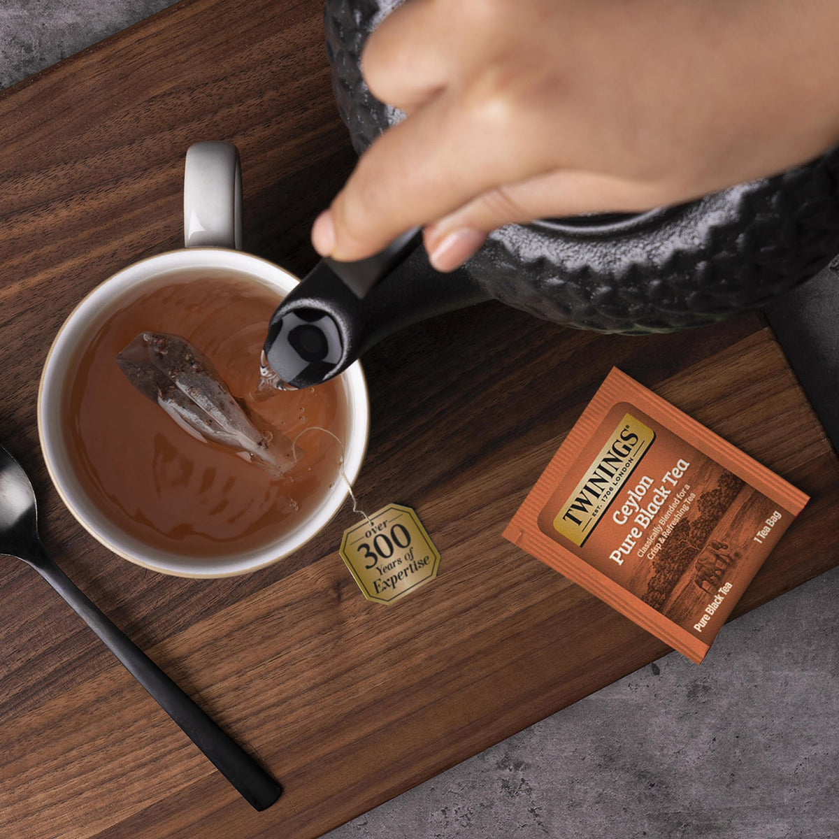 Twinings Ceylon Pure Black Tea tea bags individually wrapped for on-the-go use