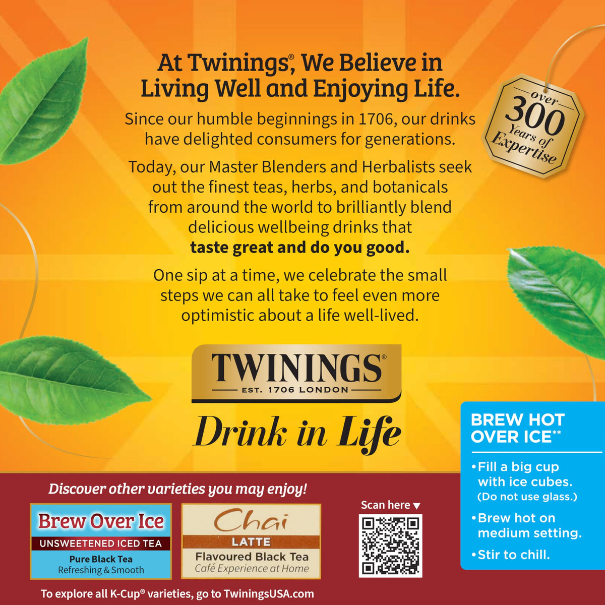 Brewing Twinings chai black tea hot or iced for versatile enjoyment