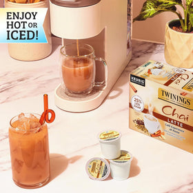 Creamy texture and balanced sweetness, convenient Keurig latte at home.