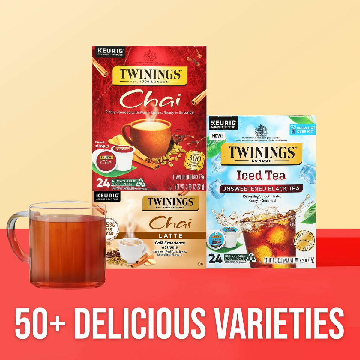 Twinings chai spice blend packaging signals a wellness-inspired flavor experience.
