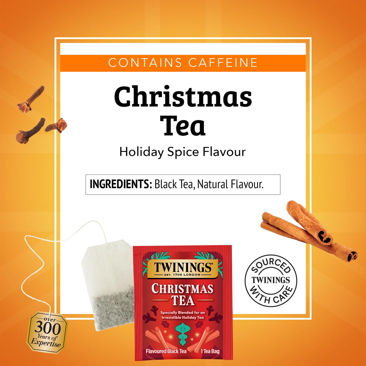 Twinings Christmas Black Tea steeping setup for a smooth cup.