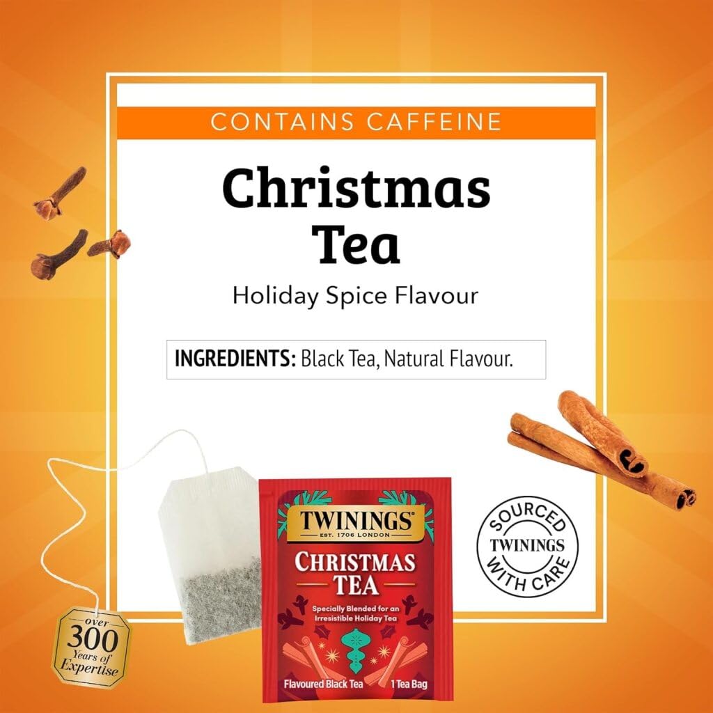 Twinings Christmas Tea pack of 2 offers value and ready-to-brew holiday tea.