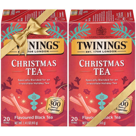 Twinings Christmas Tea spiced black tea bags for cozy winter moments.