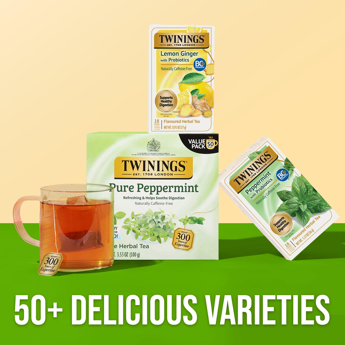 Twinings daily ritual steaming cup inviting a calm tea moment.