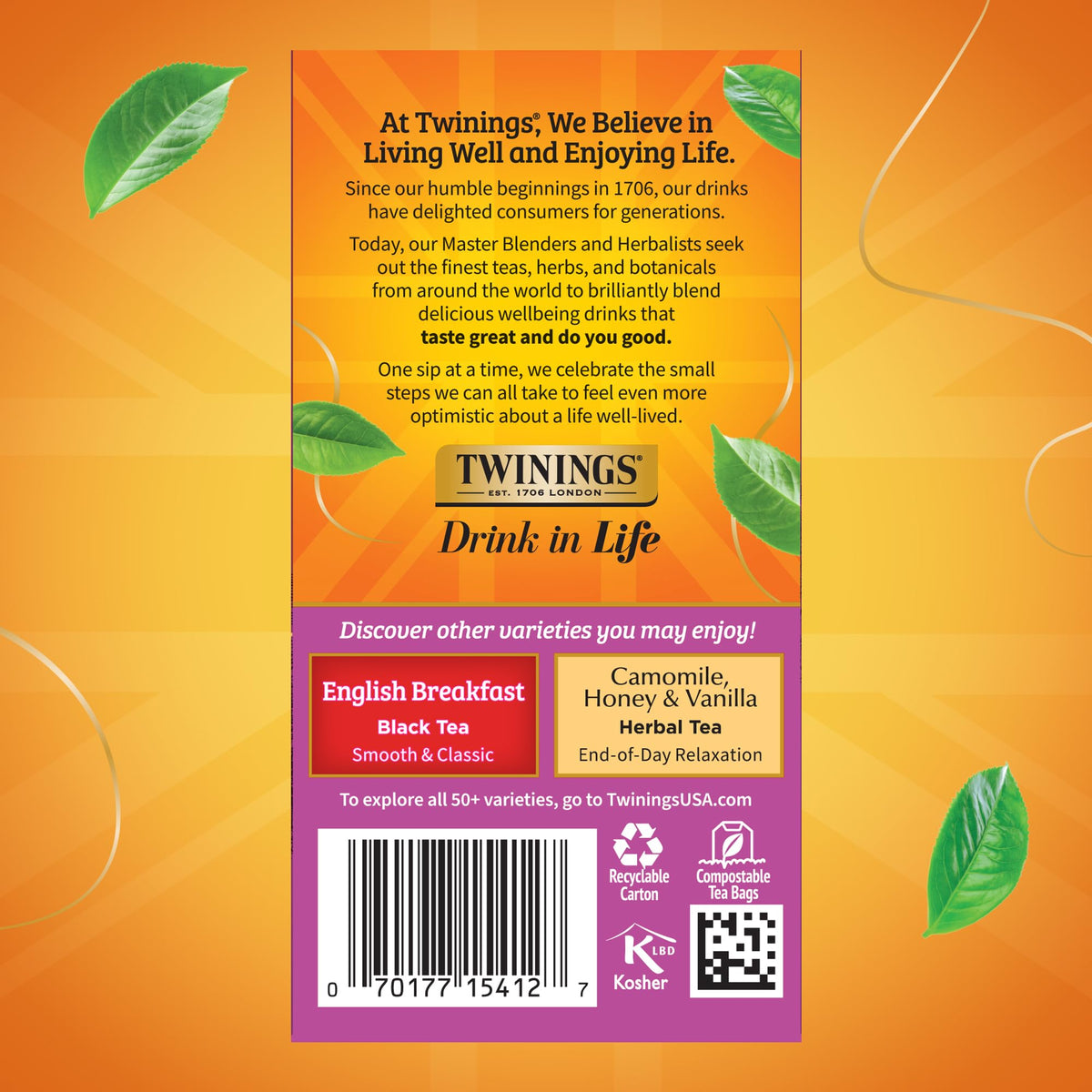 Twinings Darjeeling on-the-go pack for travel and office use.