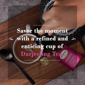 Twinings Darjeeling tea poured over ice, a refreshing iced tea moment.