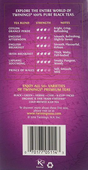 Twinings Darjeeling tea sealed-bags freshness preserves flavor.