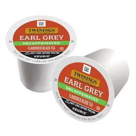 Twinings Decaf Earl Grey tea pod collection for quick mornings.