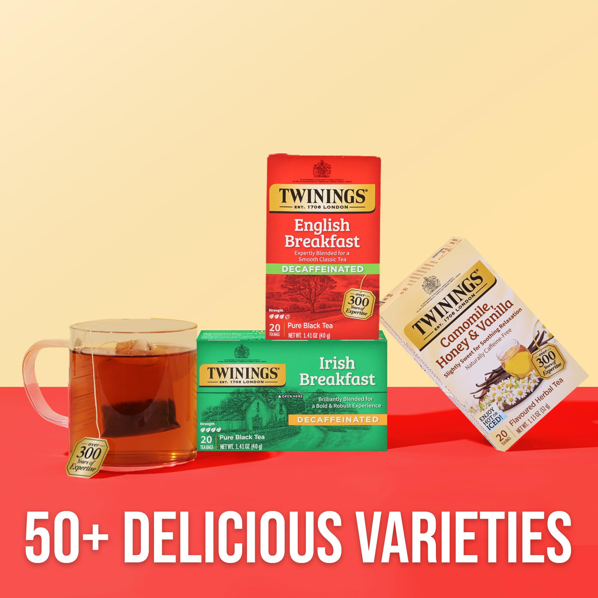 Six-box Twinings collection ready for daily decaf tea rituals