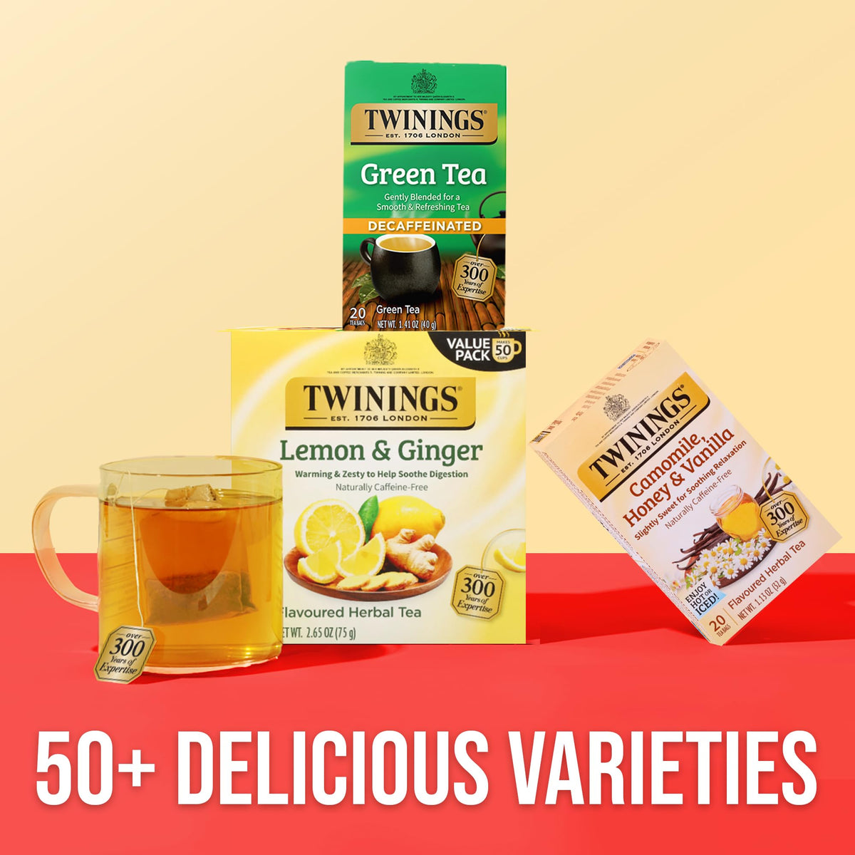 Twinings Decaf Green Tea aroma steam suggests inviting aroma and relaxation.