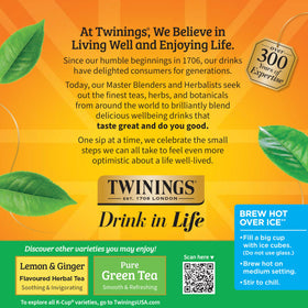Twinings iced tea pour over ice shows refreshing option.