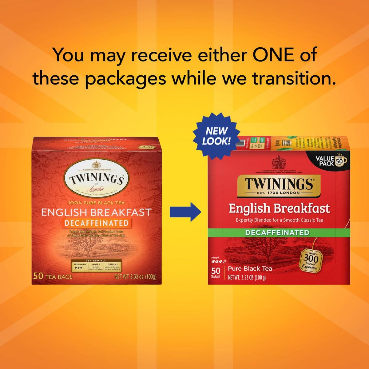 Twinings decaf tea leaves carefully selected for consistent, full-bodied flavor.
