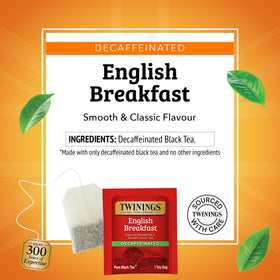 Ice-cold glass with Twinings decaf tea, refreshing and caffeine-free