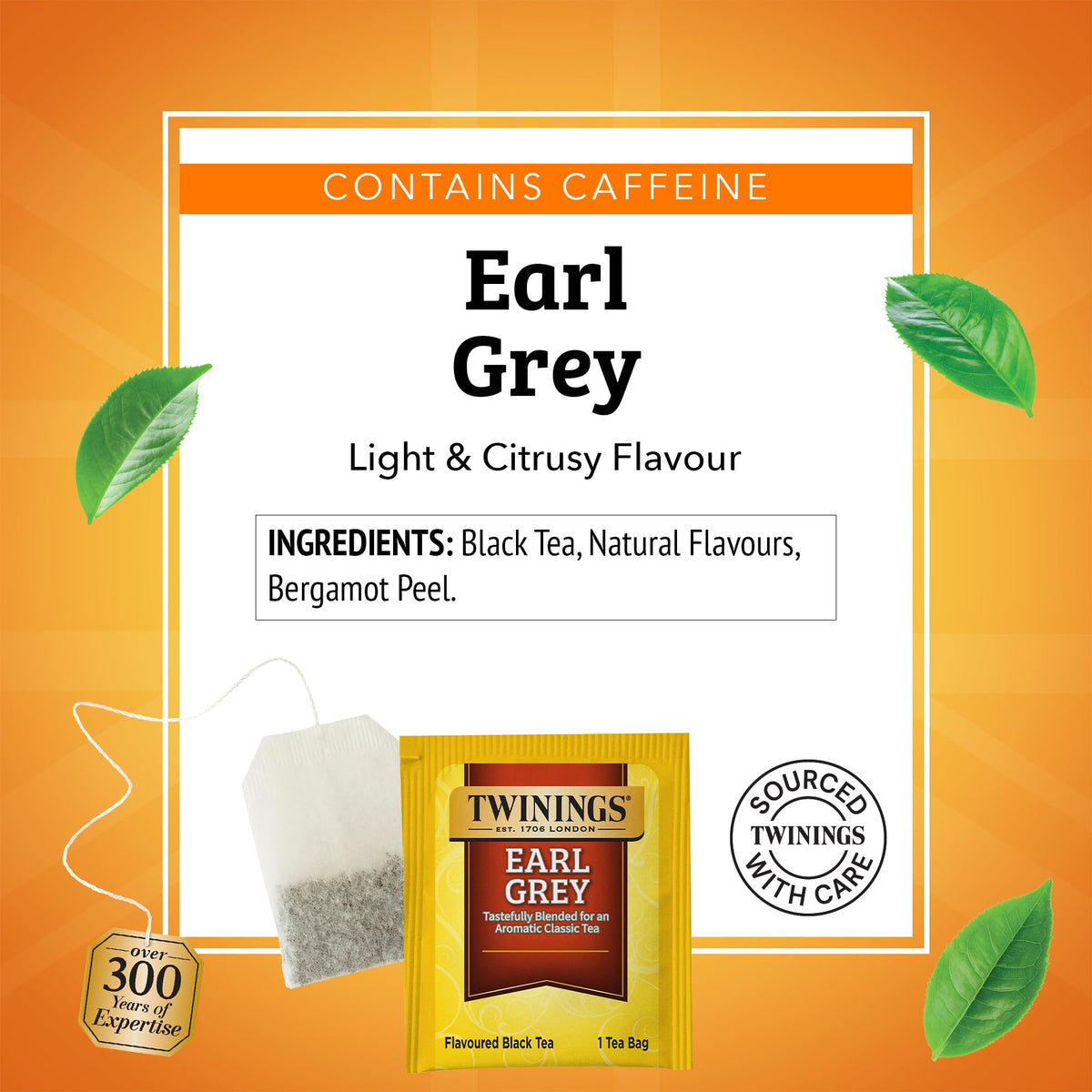 A citrus bergamot aroma with Twinings Earl Grey tea