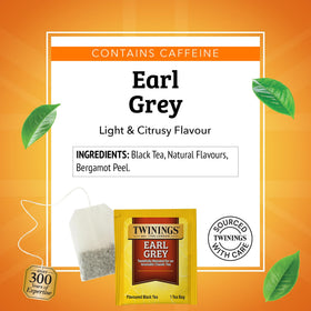 A citrus bergamot aroma with Twinings Earl Grey tea