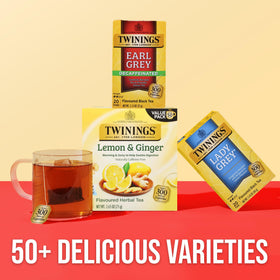 Compact packaging of Twinings Earl Grey Decaf for home use