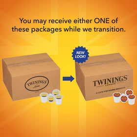 Twinings Earl Grey K-Cup pods 56-count box, convenient daily tea supply.