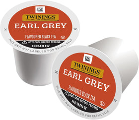 Brewing Twinings Earl Grey pods in a Keurig for a quick cup.