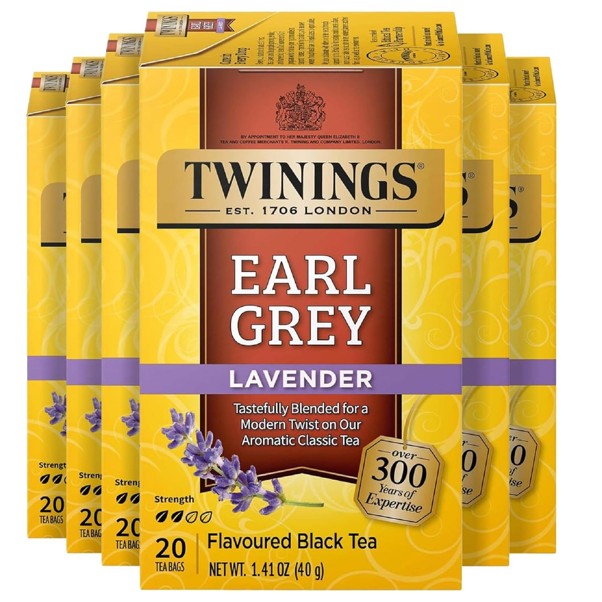 Twinings Earl Grey Lavender tea bags pack6 ready for fresh, flavorful brews