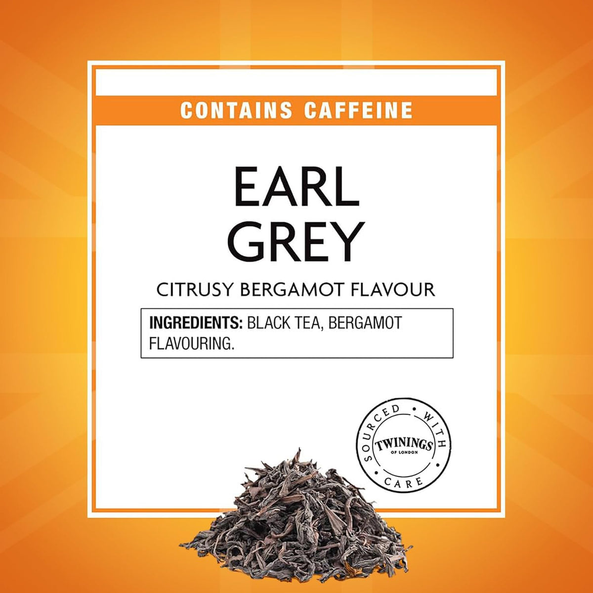 Twinings Earl Grey steeping cup releasing citrus aroma for a relaxing break