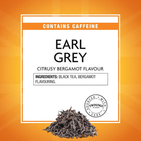 Twinings Earl Grey steeping cup releasing citrus aroma for a relaxing break