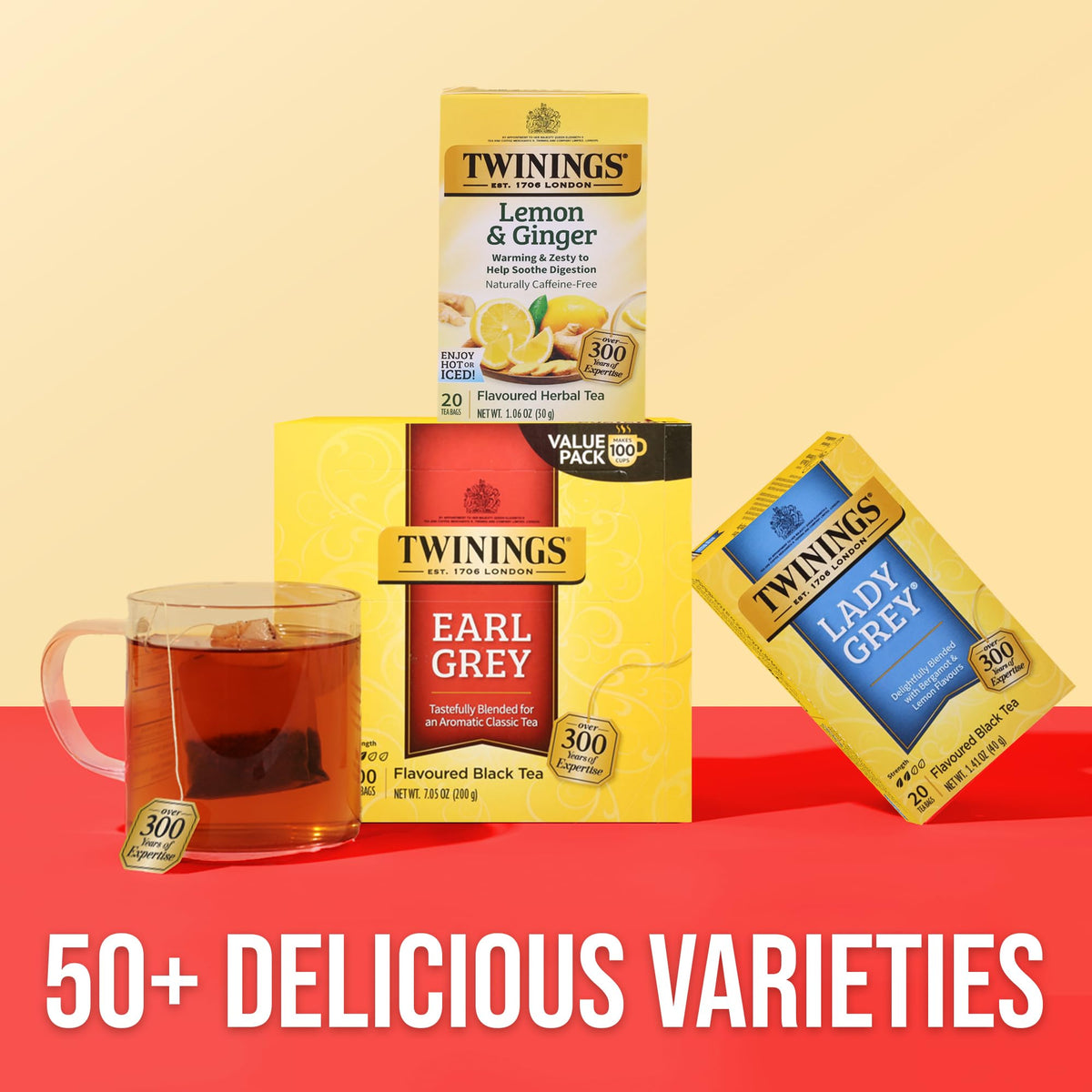 Chilled glass of iced Twinings Earl Grey, refreshing on warm days