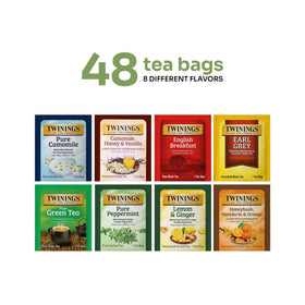 Twinings Earl Grey tea bags with citrusy bergamot aroma for refined afternoons.
