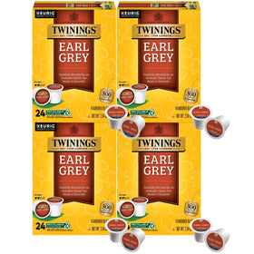 Twinings Earl Grey K-Cup pods in a 96-count pack for quick, consistent brews.