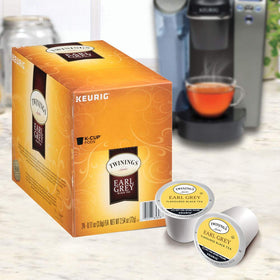 Box of Twinings Earl Grey K-Cups on a table