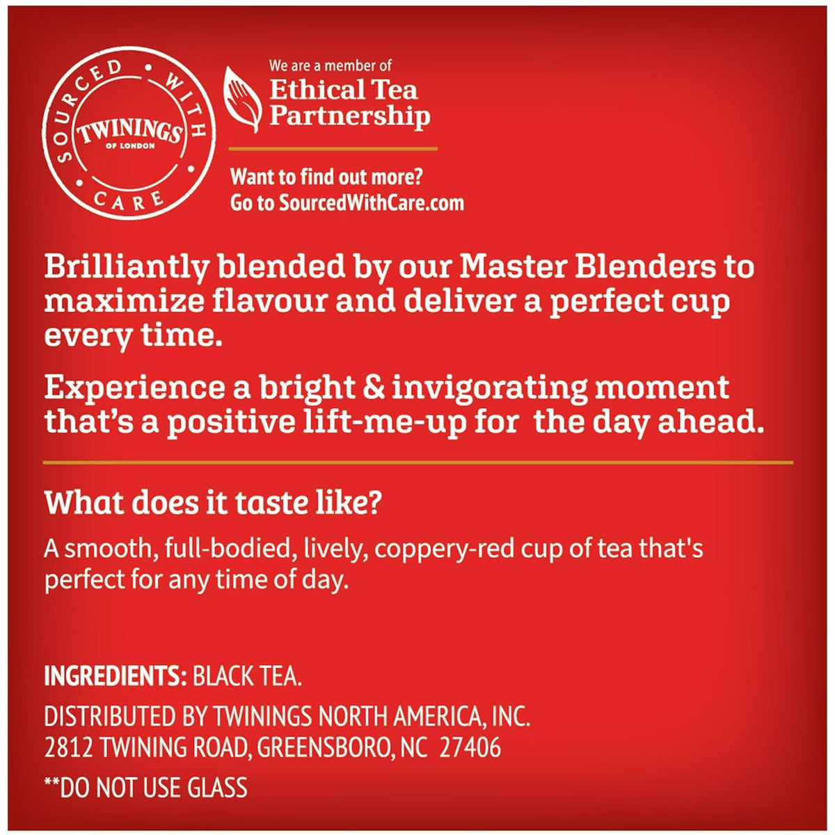 Twinings English Breakfast aroma steam; inviting fragrance before sip.