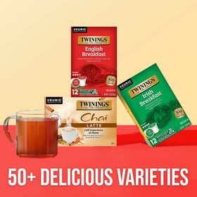 Twinings English Breakfast branding with 'Drink In Life' promotes mindful tea moments.
