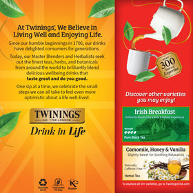 Twinings English Breakfast tea brew in cup, robust flavor in minutes.