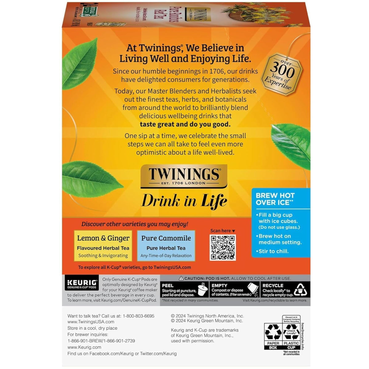 Twinings ethical sourcing program logo demonstrates responsible ingredients.
