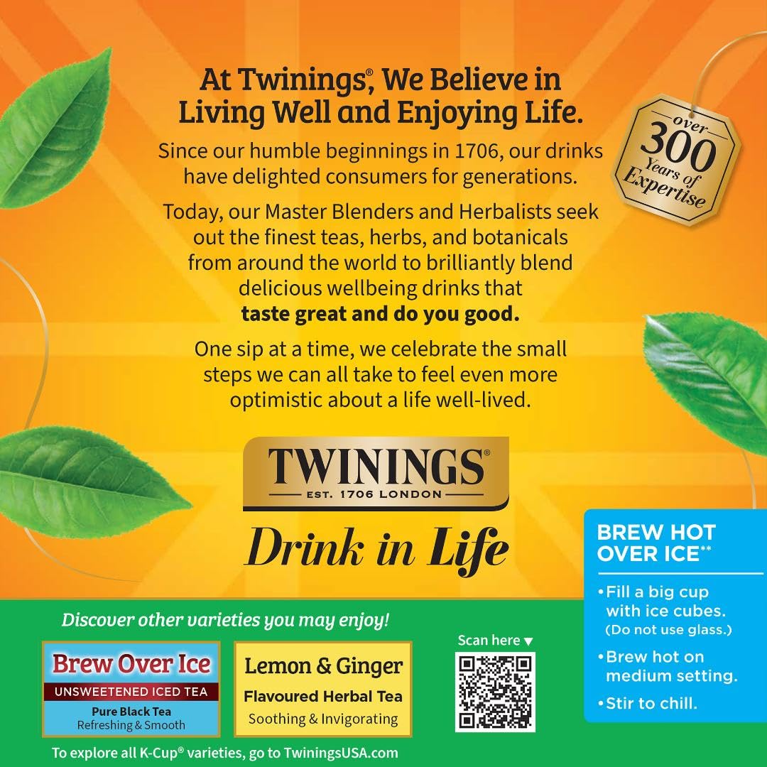 Twinings Green Tea served hot or over ice for versatile enjoyment.