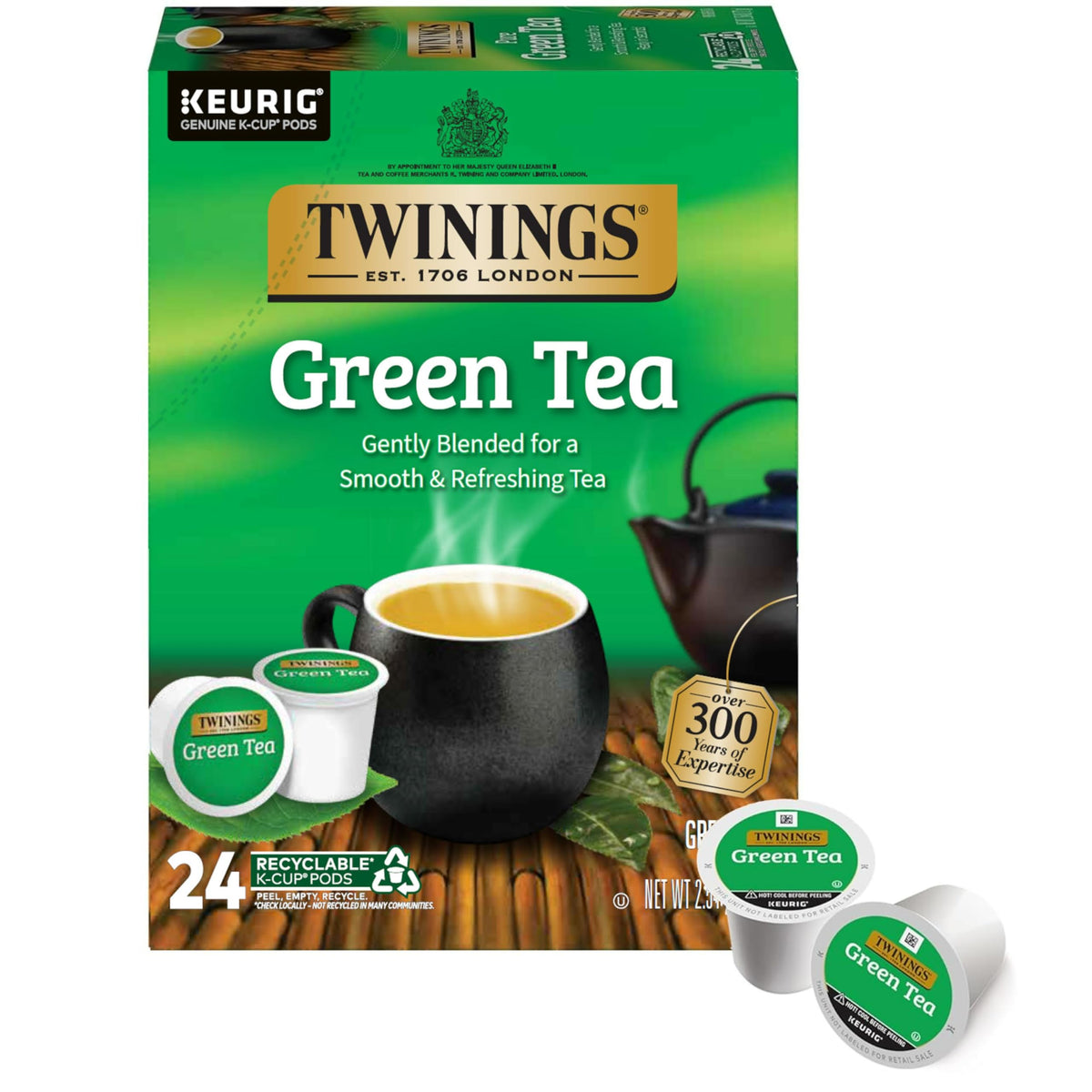 Twinings green tea K-Cup pod for Keurig – 24-count box