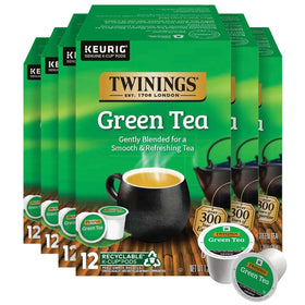 Twinings Green Tea K-Cups six-box set for Keurig, convenient daily brews.