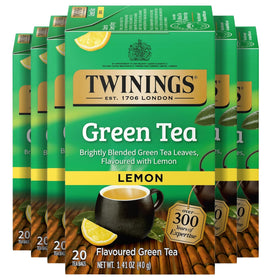 Twinings Green Tea with Lemon packaging preserves freshness and aroma.