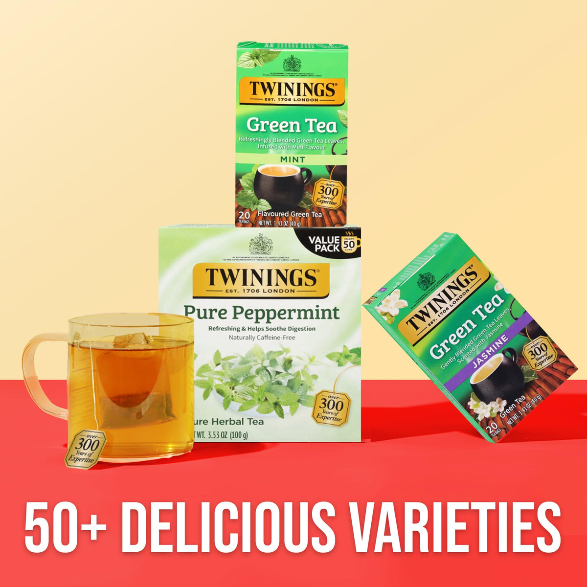 Twinings green tea with mint aroma enhancing everyday moments