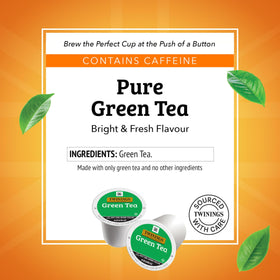 Twinings green tea pod close-up with fresh aroma