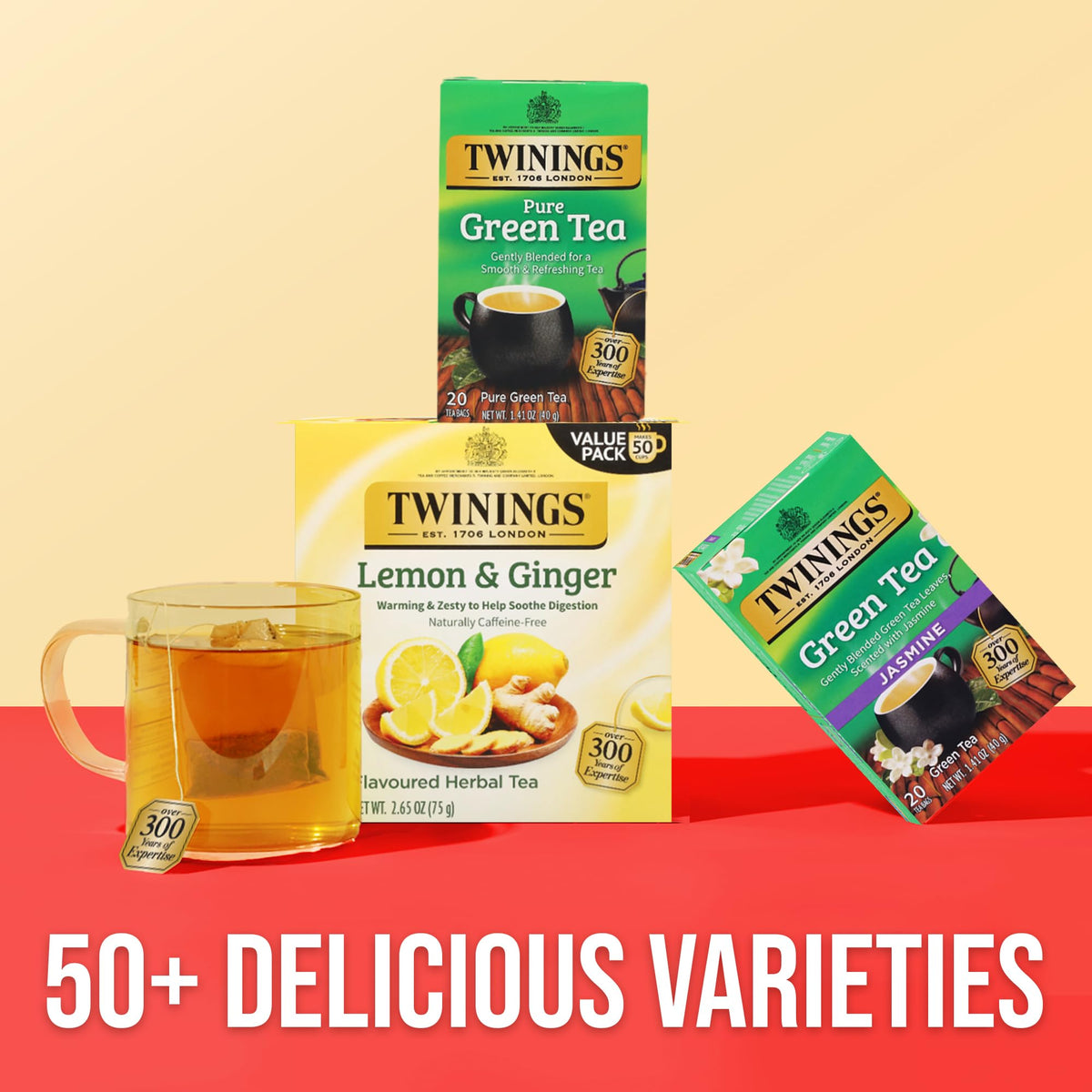 Chilled Twinings Jasmine tea served over ice, refreshing and floral