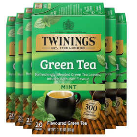 Twinings green tea with mint bags in an attractive outer box for gifting and storage