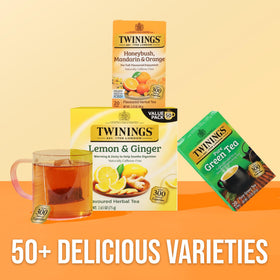 Individually sealed Twinings tea bags preserve freshness and flavor.