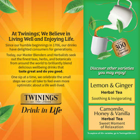 Hot or iced Twinings green tea offering versatile refreshment