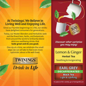 Enjoy this chai hot or iced for versatile serving with Twinings.