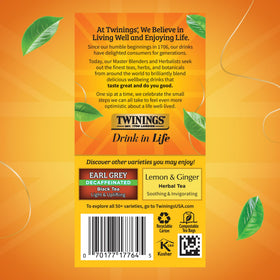 Twinings Decaffeinated Lady Grey delivers a bright amber cup with light, elegant taste.