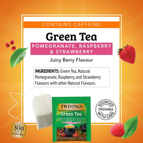 Twinings hot or iced tea in a steaming cup delivers berry notes.