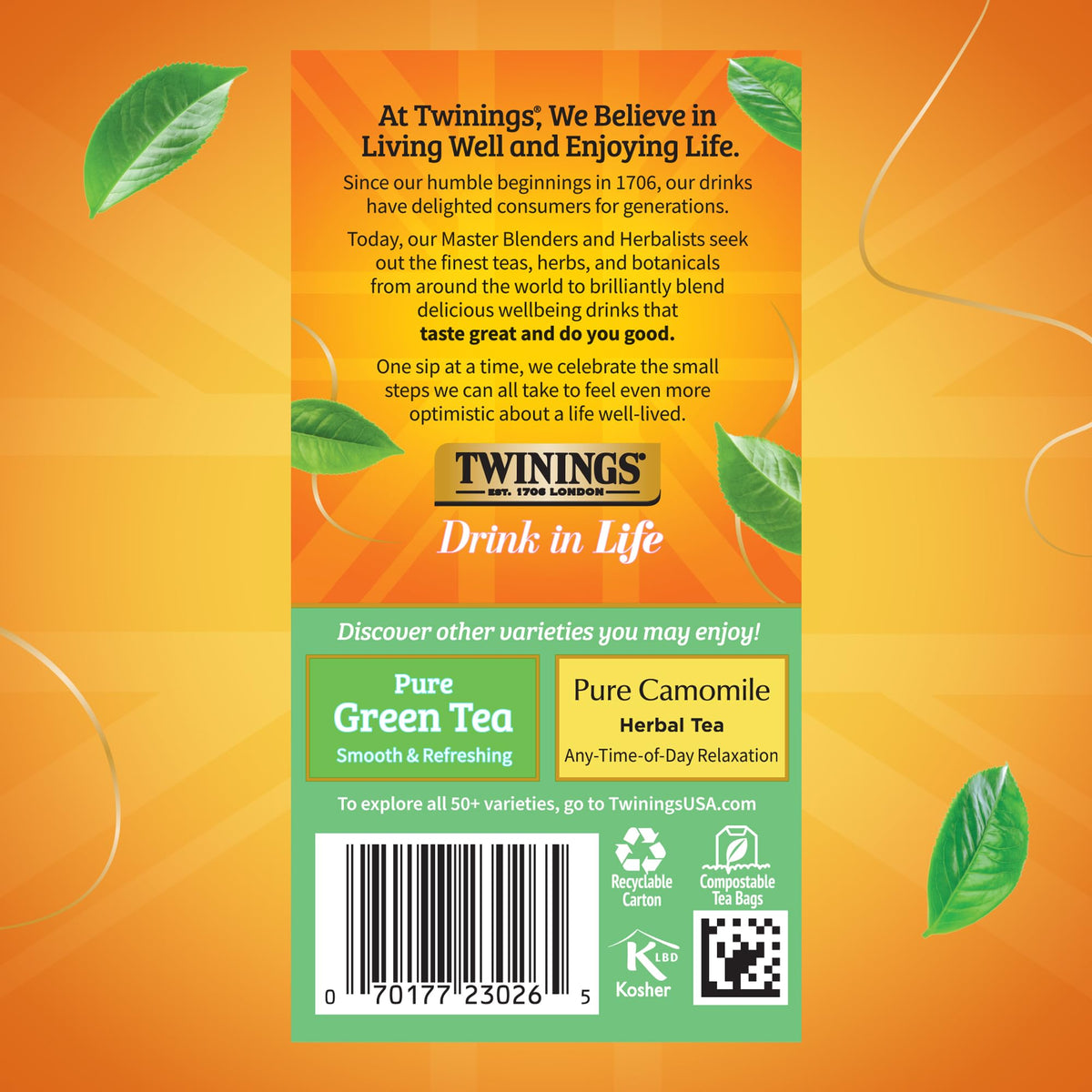 Pouring Twinings hot or iced tea for a crisp, refreshing moment.